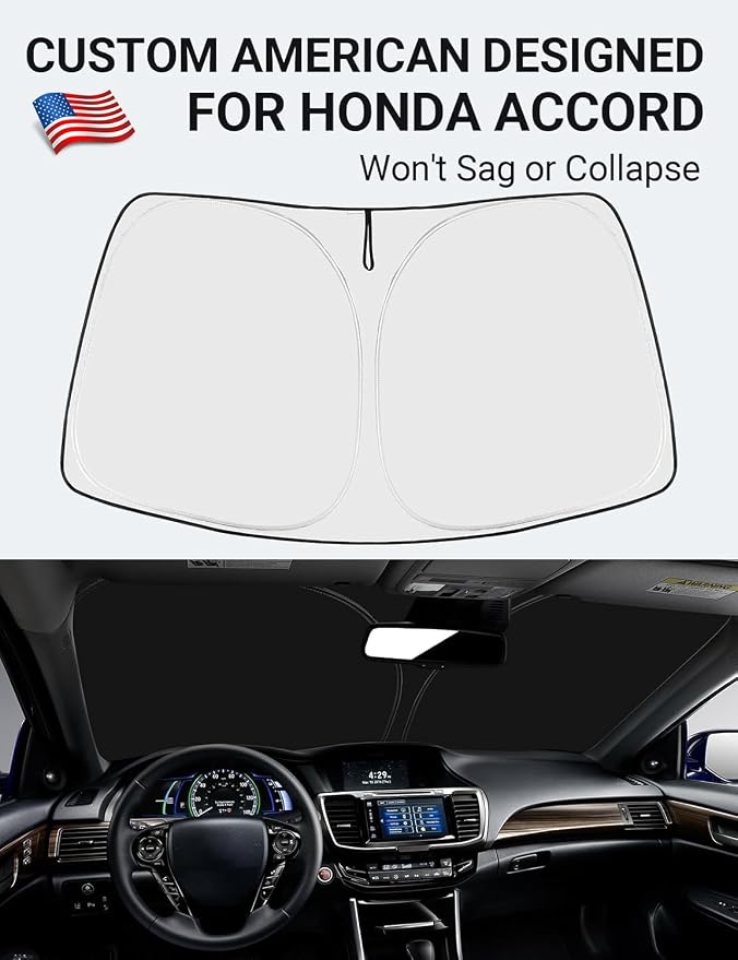 Proadsy 2026 Upgrade Front Windshield Sun Shade Foldable Sunshade Protector - Image 2