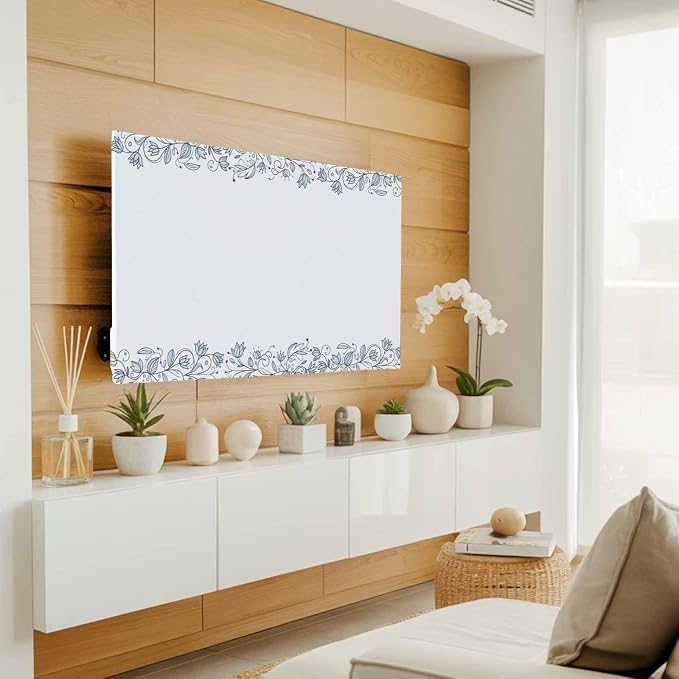 Ethnic Minimalist Garden Botanical Art Indoor TV Cover, Elastic TV Screen - Image 2