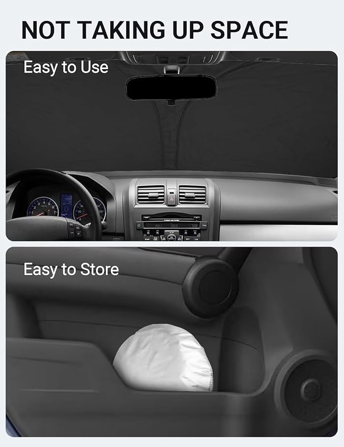 Proadsy 2026 Upgrade Front Windshield Sun Shade Foldable Sunshade Protector - Image 8
