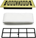 Floor Vent with Cut-to-Fit Filter Kit 4x12 Inch Heavy Duty Steel Walkable by JATOHOME
