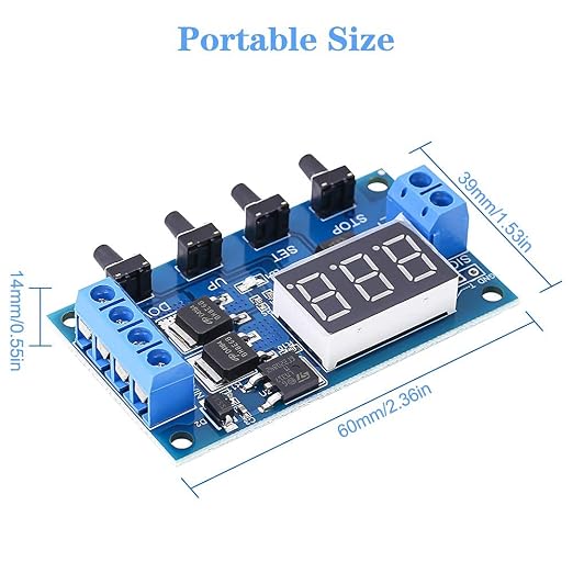 Programmable Timer Delay Relay Module DC 5V-36V Adjustable On/Off Cycle Timer - Image 6