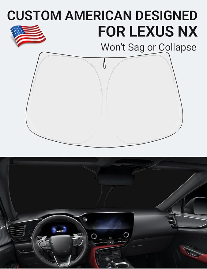 Proadsy Windshield Sunshade for 2022-2025 2026 Lexus NX NX250 NX350 NX350h - Image 2