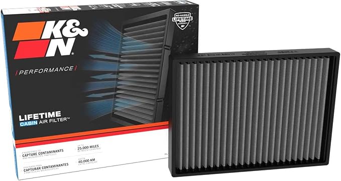 K&N LIFETIME Cabin Air Filter: Washable, Clean Air by KNEngineeringInc