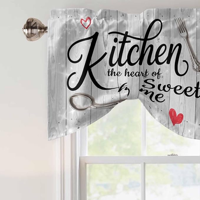 Kitchen Knife Fork Tie Up Valance Curtains - Image 4