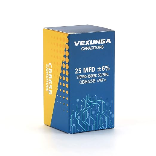 VEXUNGA 25uF 25 MFD 370VAC 440VAC 450VAC 50/60Hz CBB65 C65R Run Start Capacitor - Image 5
