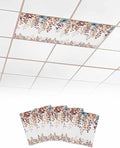 Fluorescent Light Covers for Ceiling Lights Fall Orange Eucalyptus Leaves by Home+L6
