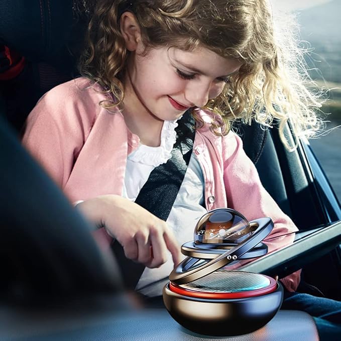 Kwak’s Solar-Powered Rotating Car Aromatherapy Auto-Spinning Ornament - Image 2