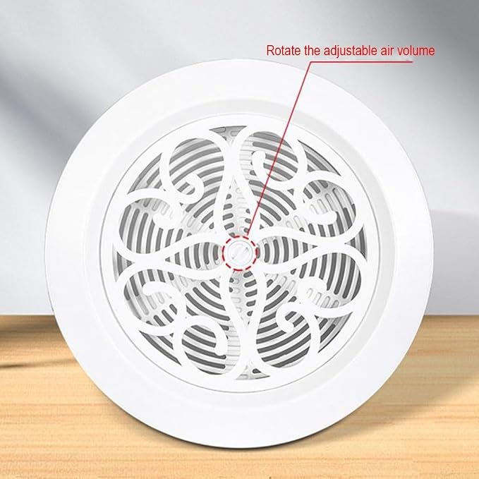 Round Air Vent Cover, Adjustable HVAC Grille, High-Quality ABS Material - Image 3