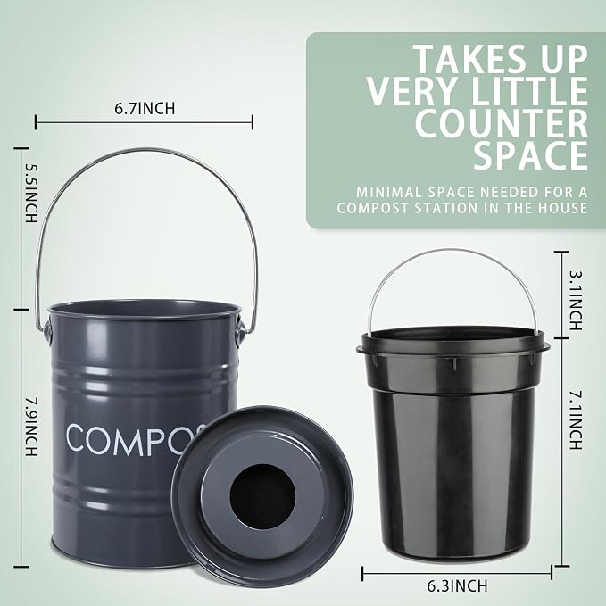 Vipush Compost Bin Kitchen Countertop Composter - Image 9