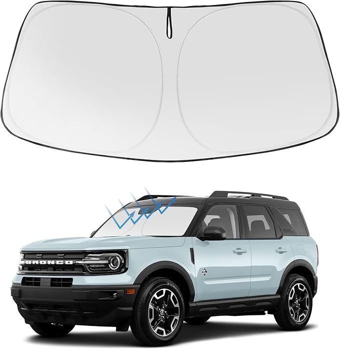 Proadsy 2026 Upgrade Windshield Sun Shade Custom Fit Ford Bronco Sport by Proadsy