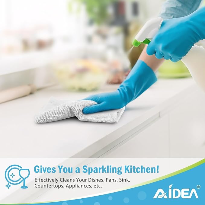 AIDEA Microfiber Cleaning Cloth White-600PK, Soft Microfiber Towels - Image 5