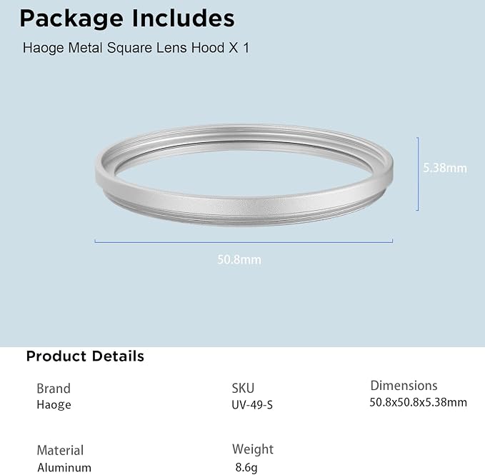 Haoge 49mm MC UV Lens Protection Filter - Image 9