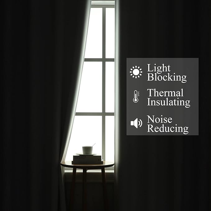 Estelar Textiler Lilac and Greyish White Blackout Curtains & Drapes for Bedroom, Thermal Insulated Ombre Blackout Drapes, Room Darkening Energy Saving Curtains for Living Room, 42Wx63L, 2 Panels