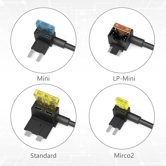 Newdeli 20 Pack 12V Fuse Tap Car Add-a-Circuit Adapter and Fuse Kit - Image 4