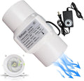 Inline Duct Fan 3 Inch 12V HVAC Exhaust Intake Fans Plastic Low Noise Basement by Unknown