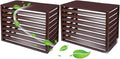 Aluminum Air Conditioner Fence Set of 2, Louvered Outdoor AC Unit Cover by Unknown