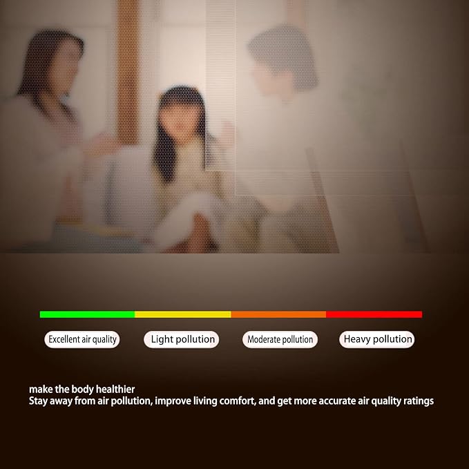 Air Quality Monitor, Temperature, HCHO Detector, USB Charging, - Image 3