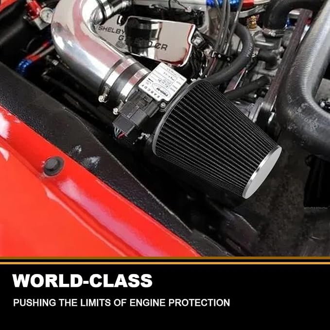 Mtsooning Motorcycle Pod Air Filter, 2.36" Round Tapered Intake Cleaner - Image 4