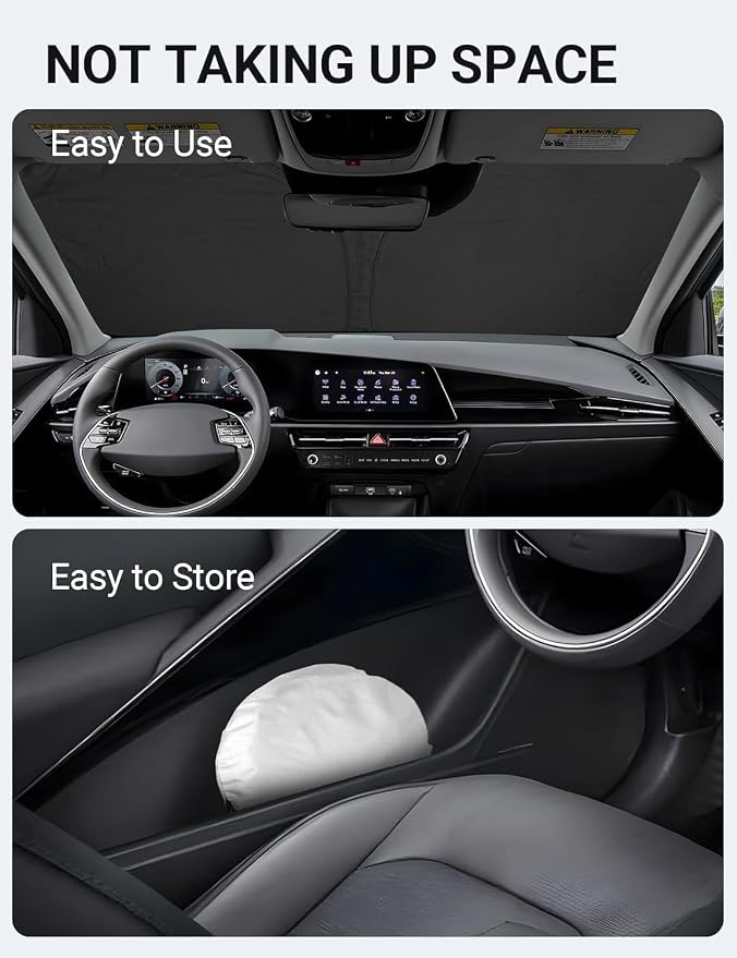 Proadsy 2026 Upgrade Front Windshield Sun Shade Foldable Sunshade Protector - Image 9