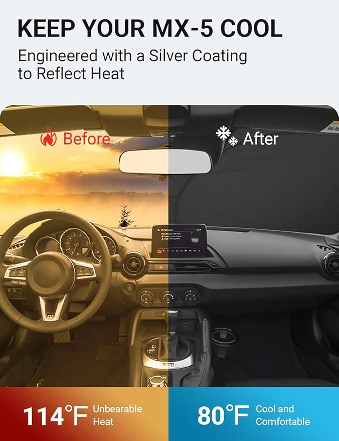 Proadsy 2026 Upgrade Front Windshield Sun Shade Foldable Sunshade Protector - Image 2