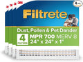 Filtrete 24x24x1 AC Furnace Air Filter, MPR 700, MERV 8, Tough on Pollen by Unknown
