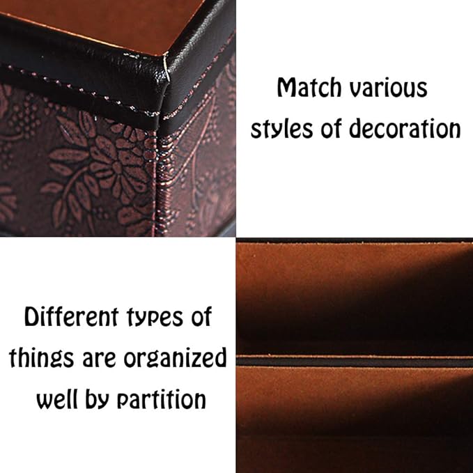 PU Leather Remote Control Holder Storage Container - Image 5