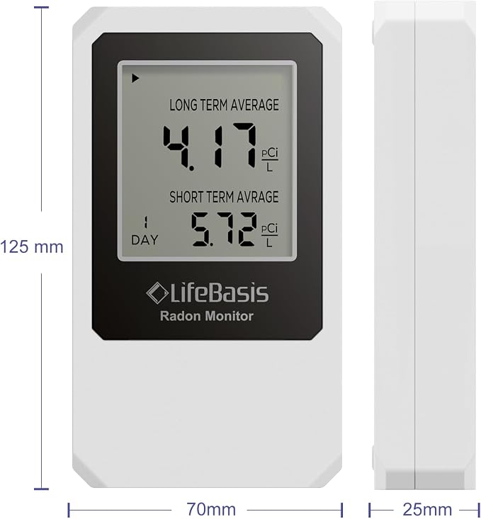 LifeBasis Radon Detector, Portable Radon Tester - Image 7