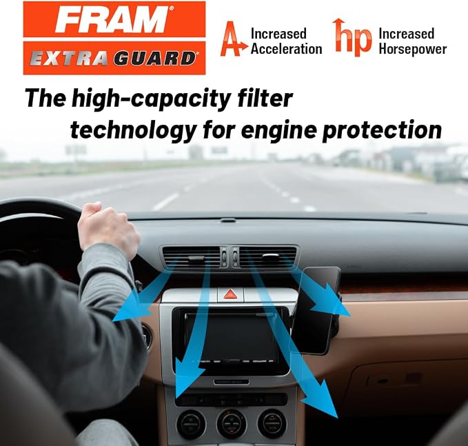FRAM Extra Guard Rectangular Panel Engine Air Filter Replacement, Easy Install - Image 2