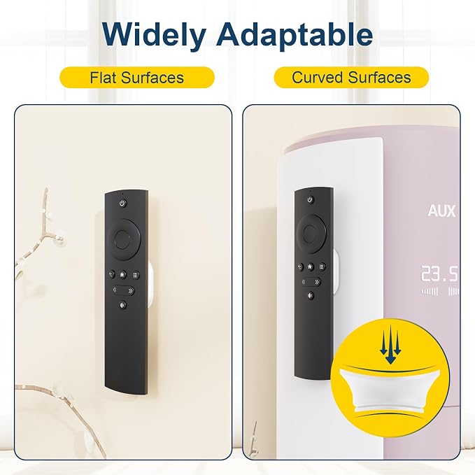 Magnetic Remote Control Holder Self-Adhesive Wall Mount, 6 Pack Upgraded - Image 2