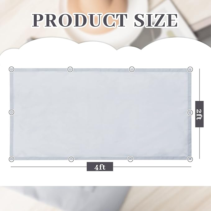 Hortsun Pack of 2 Fluorescent Light Covers 4 x 2 Feet Magnetic Ceiling Light - Image 2