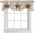 Western Texas Star Retro Tie Up Valance Curtains by Unknown