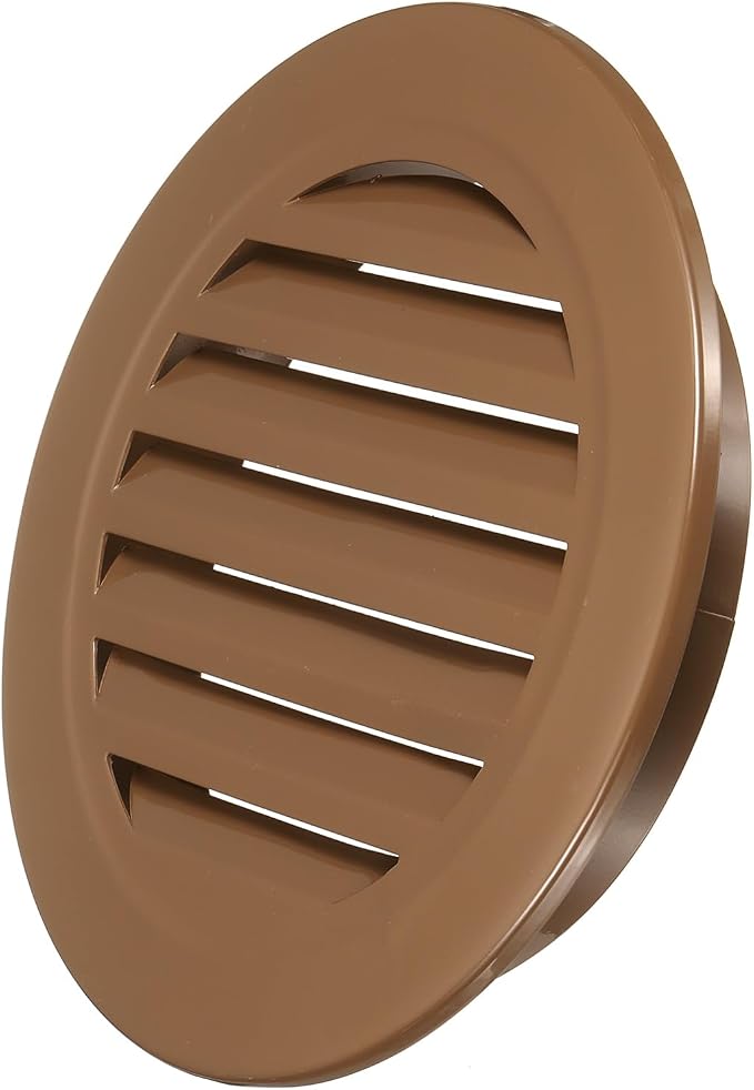 PATIKIL 7" Round Air Vent, Louver Grille Cover Aluminum Alloy Soffit Vent HVAC by PATIKIL