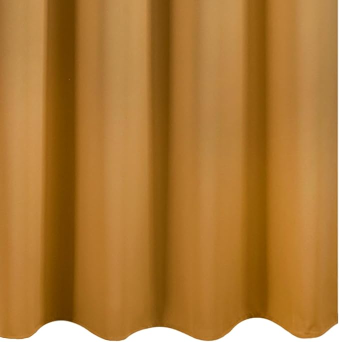 LEMOMO Mustard Yellow Thermal Blackout Curtains/52 x 95 Inch/Set of 2 Panels Room Darkening Curtains for Bedroom