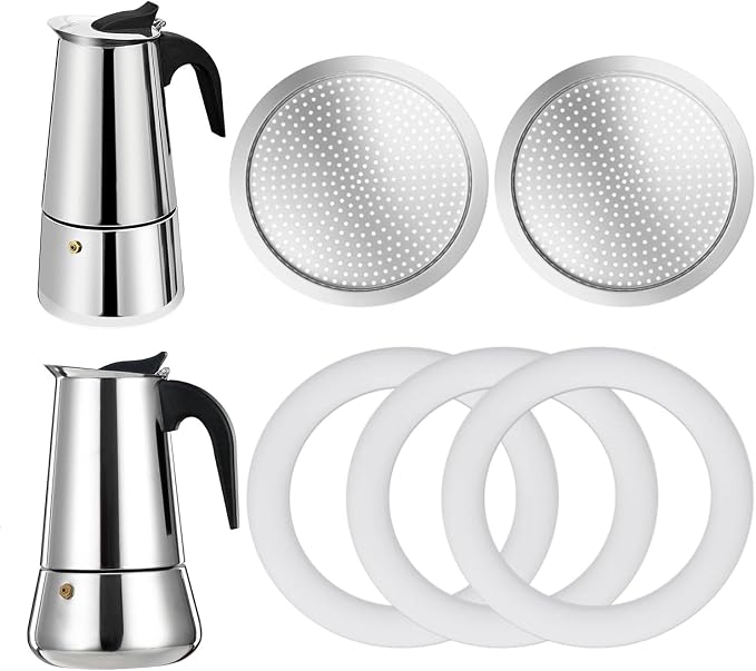 2 Pcs Filter with 3 Pcs Silicone Gasket Seals by Theperfectcombinationofcoffeehomeandhealthylivingmakingeverydayadayofrituals