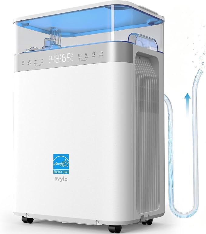 avylo 5000 Sq.Ft Energy Star Most Efficient 2025 Dehumidifier, Max 90 Pint/Day by avylo