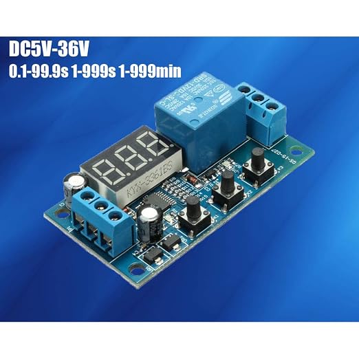 1Pcs Automation DC 12V Time Delay Relay Module LED Display Digital Delay Timer - Image 4