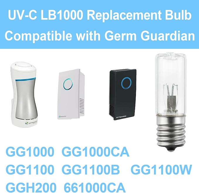 UV-C Replacement Bulb LB1000 for Germ Guardian GG1000 - Image 3