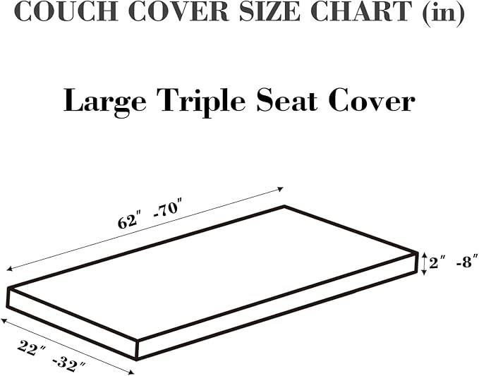 Couch Covers for 3 Cushion Sofa Pet Friendly Couch Cushion Covers Universal Sofa Covers Washable Stretch Slipcovers for Sectional Sofa (Texture Light Coffee,Large Triple Seat Cover)