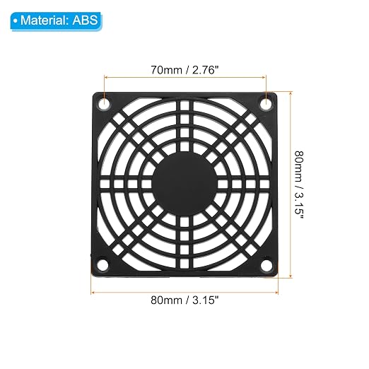 PATIKIL 80mm Fan Filter, 4 Pack ABS Plastic Ventilator Grill Protector Guard - Image 2