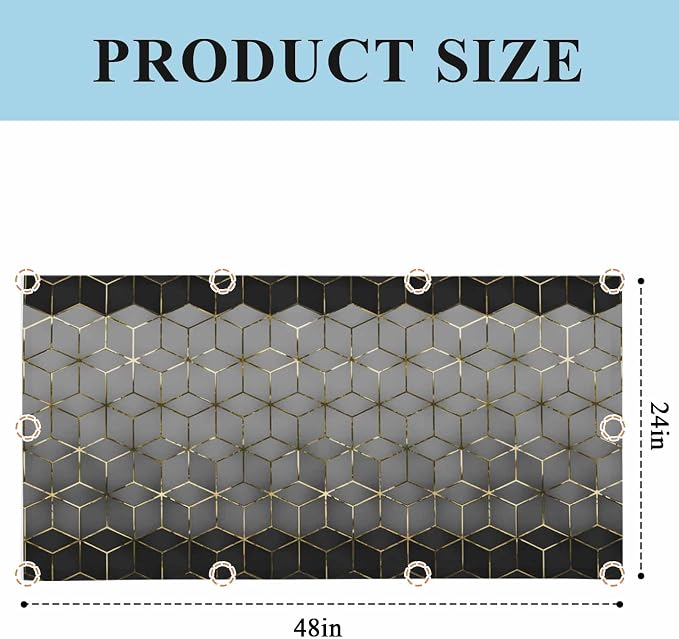 2x4 ft Fluorescent Light Cover for Ceiling Gray Mottled Gradient Geometric - Image 3