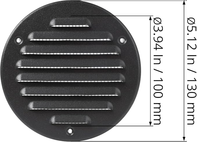 4" Inch Round Ventilation Grille - Image 2