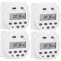 4Pcs Timer Switch, DC/AC 12V 16Amp, Digital LCD Power Programmable Timer Time by Weasch