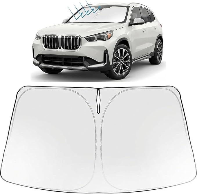 Proadsy Windshield Sun Shade for BMW X1 2023-2026 Foldable Front Sunshade by Proadsy