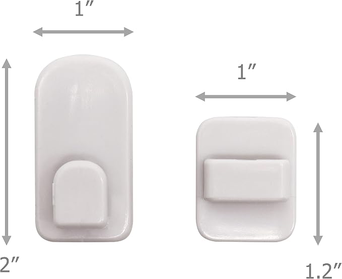Set of 4 Remote Controller Plastic Wall Hook Holder - Image 4