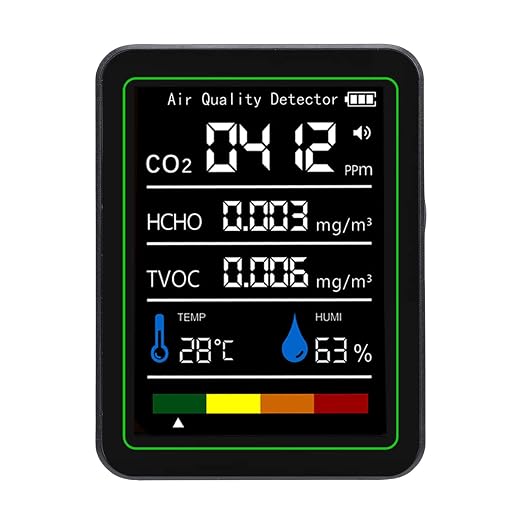 Zunate 5 in 1 Air Quality Tester, Portable Digital Detector by Zunate