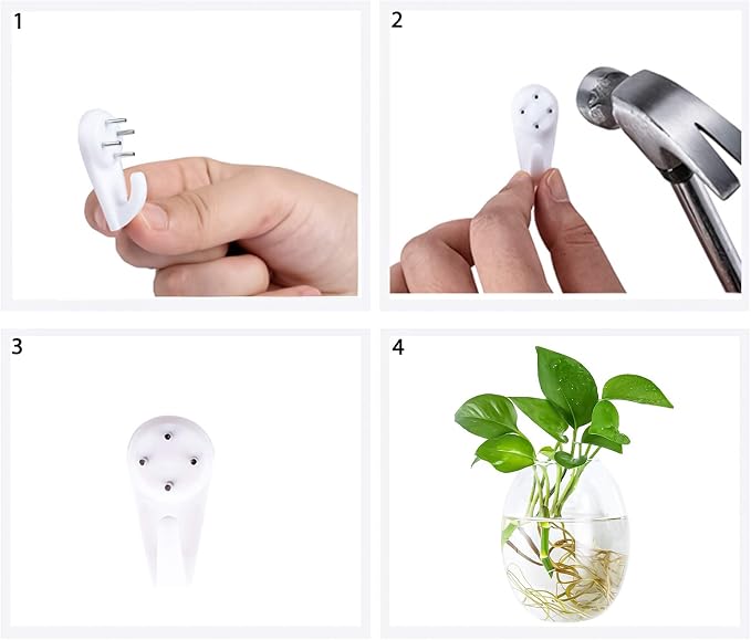 Kingbuy Egg Shaped for Propagating Hydroponic Plants 4 Pack Wall Planter | - Image 7
