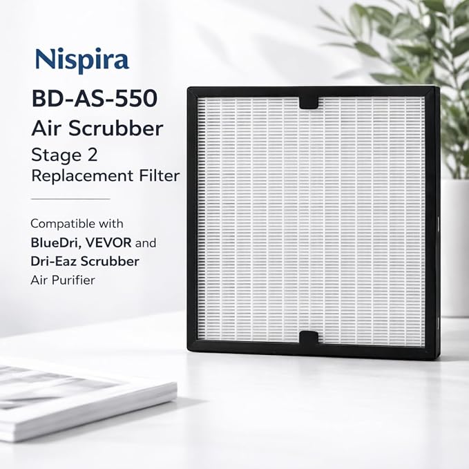 Nispira F301H BD-AS-550 HEPA500 Air Scrubber Replacement Filter - Image 4