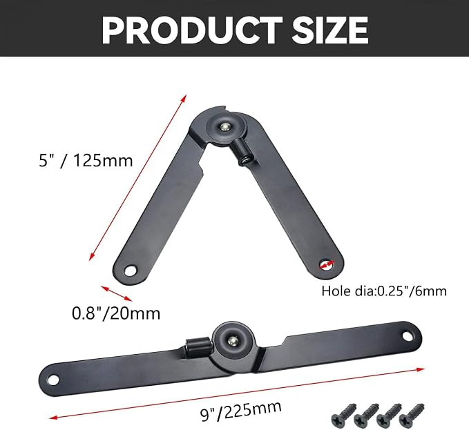 4 Pcs 180 Degree Rotatable Support Hinges - Image 2