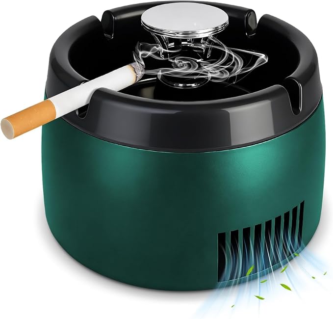 Smokeless Ashtray 2 in 1 Air Purifier Ashtray Smoke Removing Ash Tray Portable by Unknown