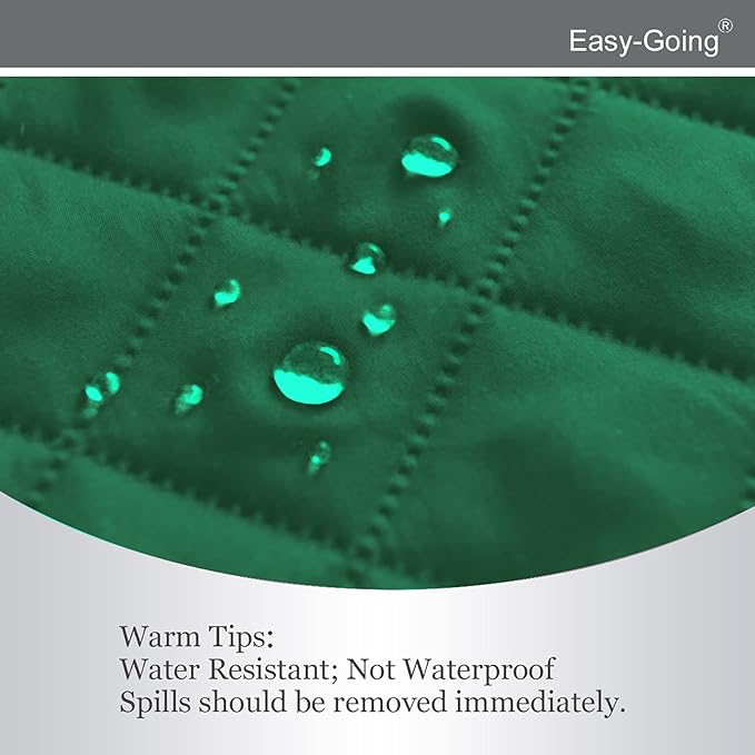 Easy-Going Sofa Slipcover Reversible Loveseat Sofa Cover Couch Cover for 2 Cushion Couch Furniture Protector with Elastic Straps for Pets Kids Dog Cat (Oversized Loveseat, Green/Christmas Red)